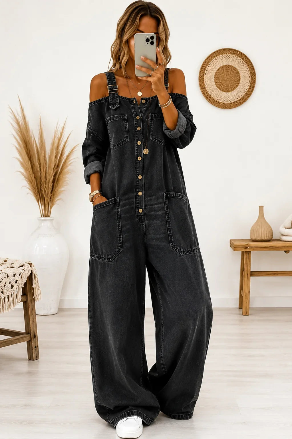 Combinaison Denim Oversize Femme