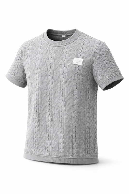 Valea Textured T-Shirt Grey