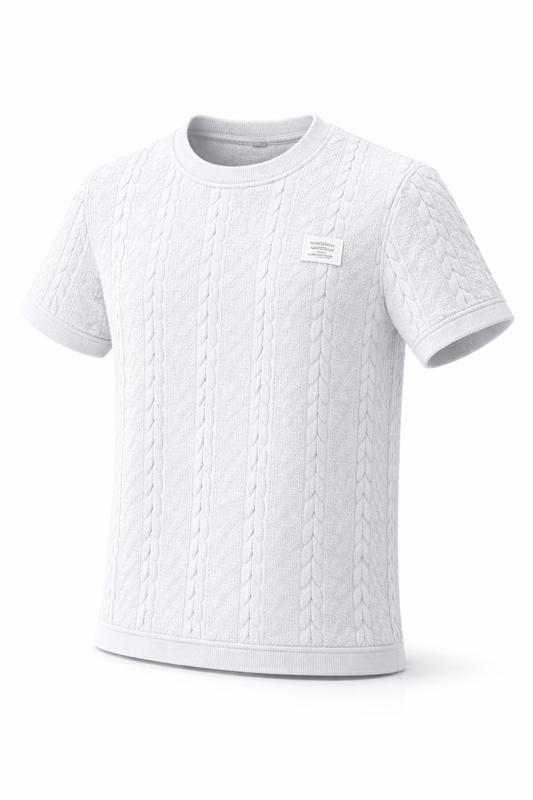 Valea Textured T-Shirt White